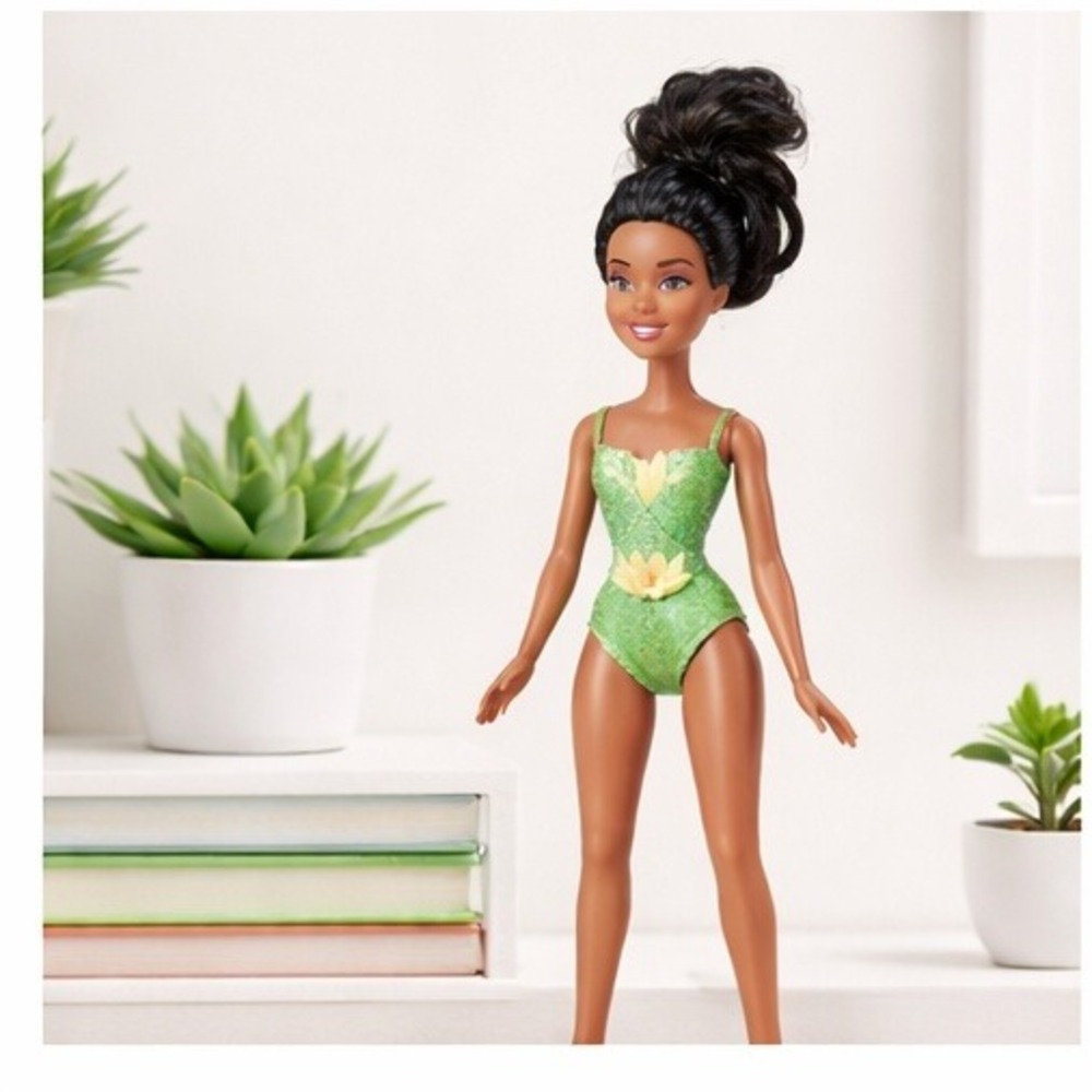 Disney Princess Tiana‎ Doll Green Swimsuit 2012 Mattel The Princess and the Frog